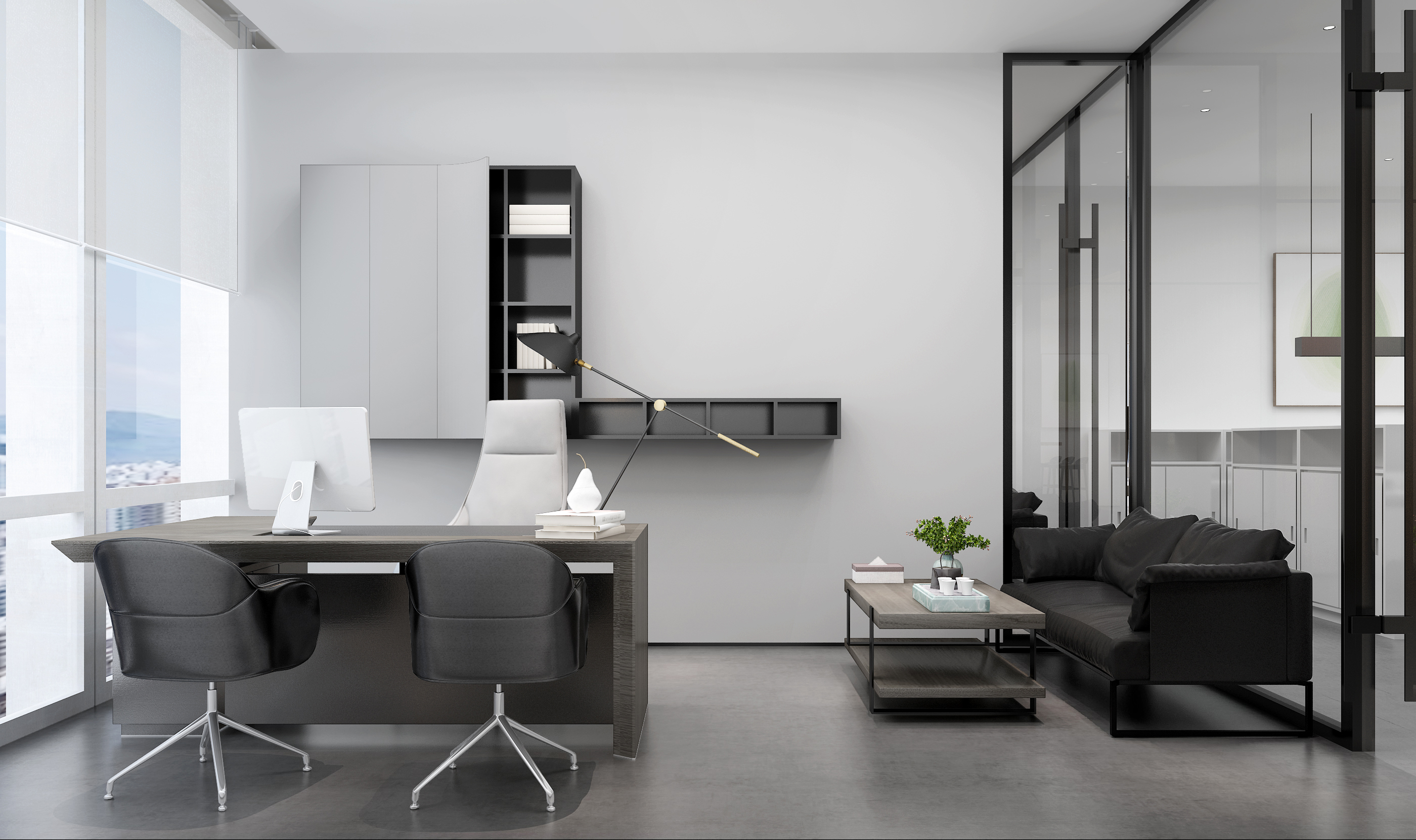 虹口區(qū)來福士辦公室設(shè)計裝修圖-第4張圖片-上海古都建筑設(shè)計集團(tuán)