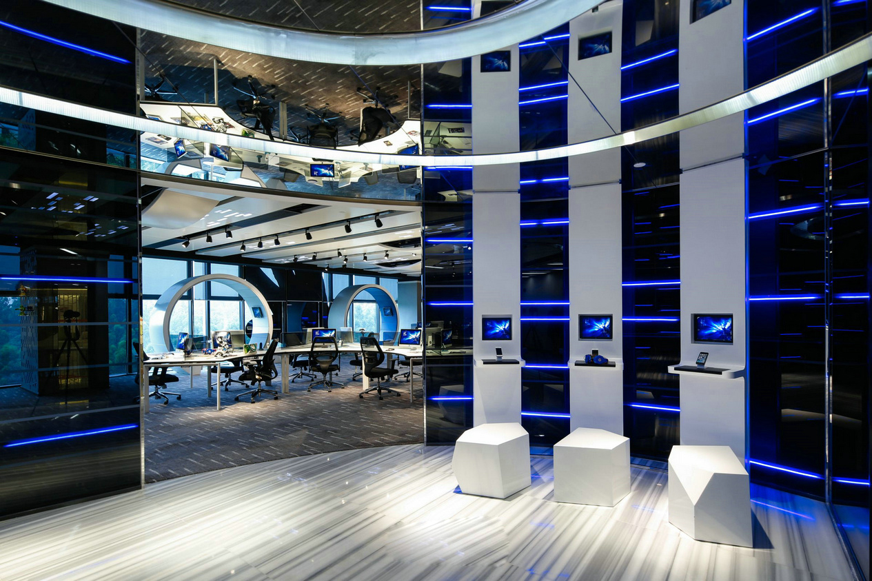 保利科技風辦公室裝修設(shè)計-第2張圖片-上海古都建筑設(shè)計集團