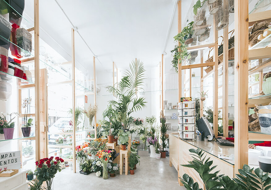 黃浦區(qū)清新簡約花店裝修設計-第1張圖片-上海古都建筑設計集團