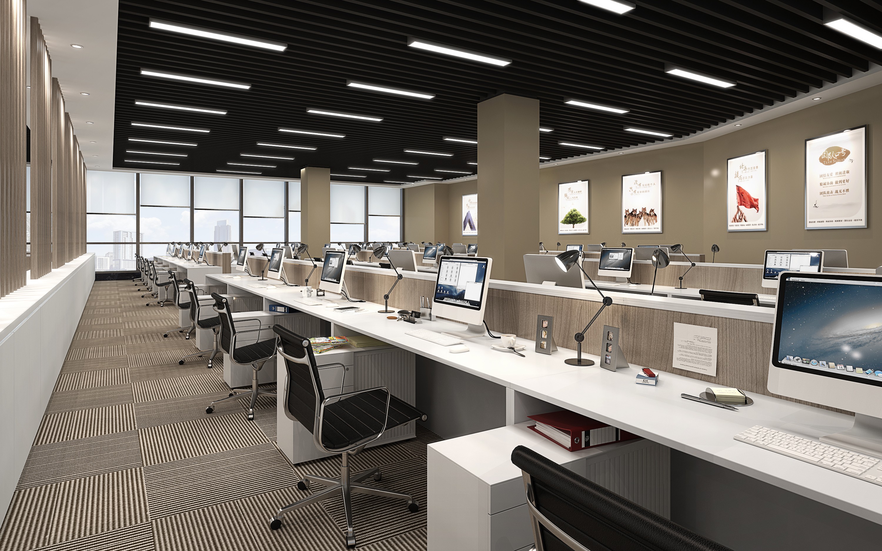 簡約明了辦公室裝修設計-第2張圖片-上海古都建筑設計集團