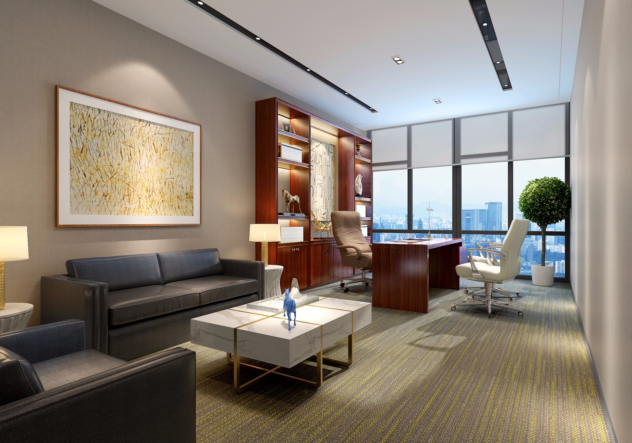 地產(chǎn)開發(fā)公司辦公室裝修設(shè)計-第5張圖片-上海古都建筑設(shè)計集團
