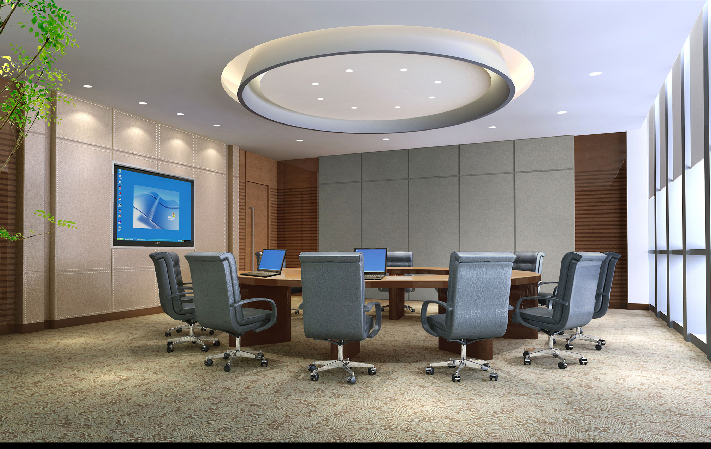 寬曠會議室裝修設計-第6張圖片-上海古都建筑設計集團 寬曠會議室裝修設計-第6張圖片-上海古都建筑設計集團