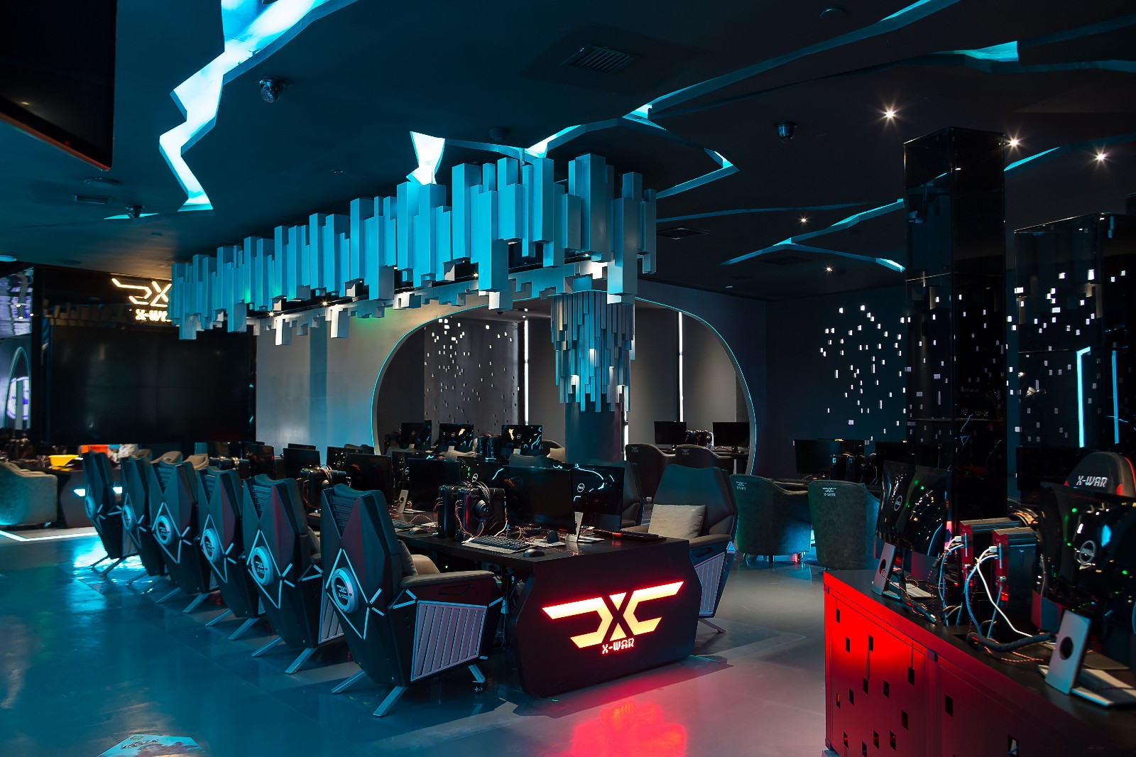 普陀區(qū)現(xiàn)代科技風格網吧裝修設計-第6張圖片-上海古都建筑設計集團