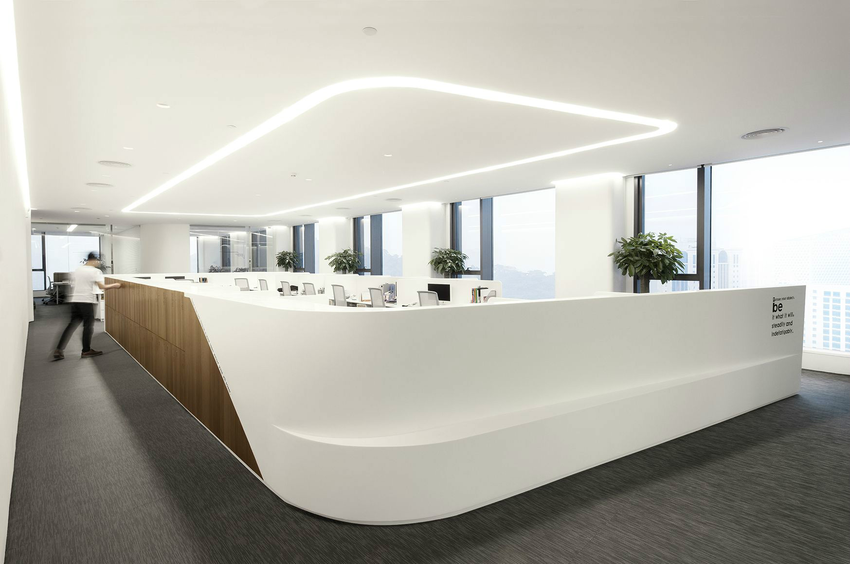 純白科技風(fēng)格辦公室裝修設(shè)計-第5張圖片-上海古都建筑設(shè)計集團(tuán)