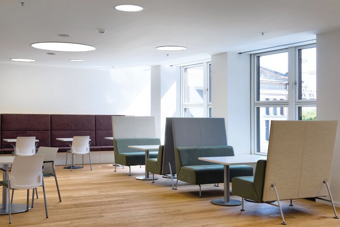 藥業(yè)公司辦公室設(shè)計布局方案-辦公室裝修設(shè)計效果圖-第4張圖片-上海古都建筑設(shè)計集團